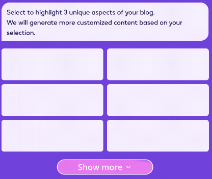 List of categories for AI blog
