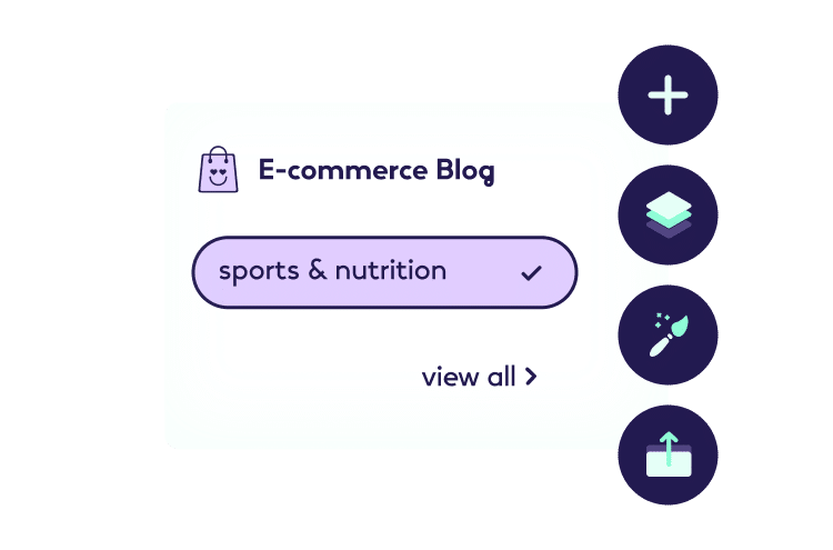 User interface element for an E-commerce Blog
