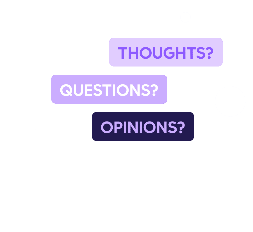 Interactive discussion prompt with ‘Thoughts?’