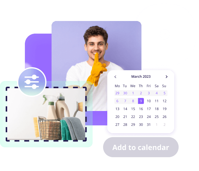 A screenshot of the Hocoos AI website builder showing the calendar feature.