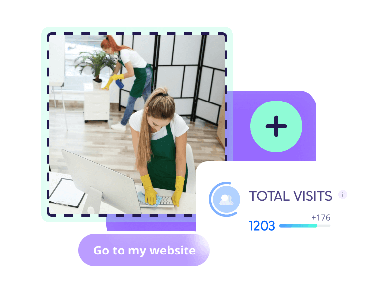 A screenshot of the Hocoos AI website builder showing the total sales analytic feature.