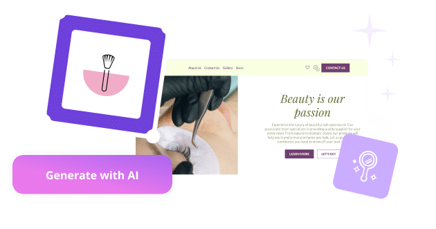 A hairdresser logo created using an AI logo generator.