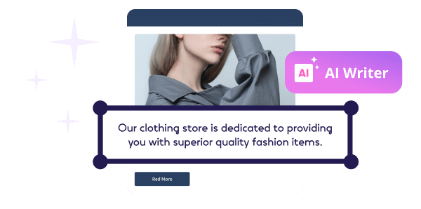 A website builder app utilizing AI content writing technology.