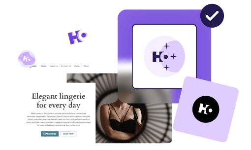 Website banner with black lingerie